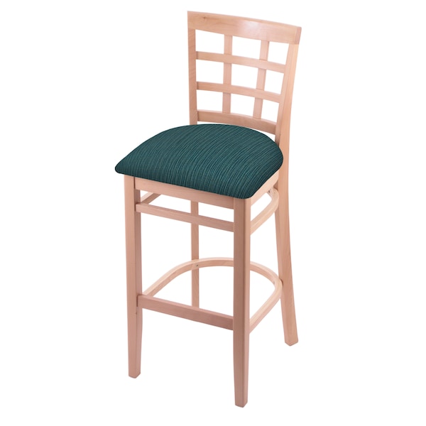 25" Counter Stool, Natural Finish, Graph Tidal Seat